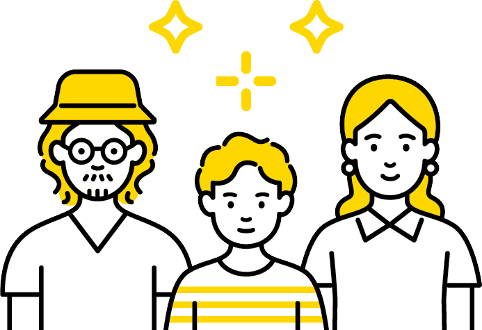 マイホームを購入した家族