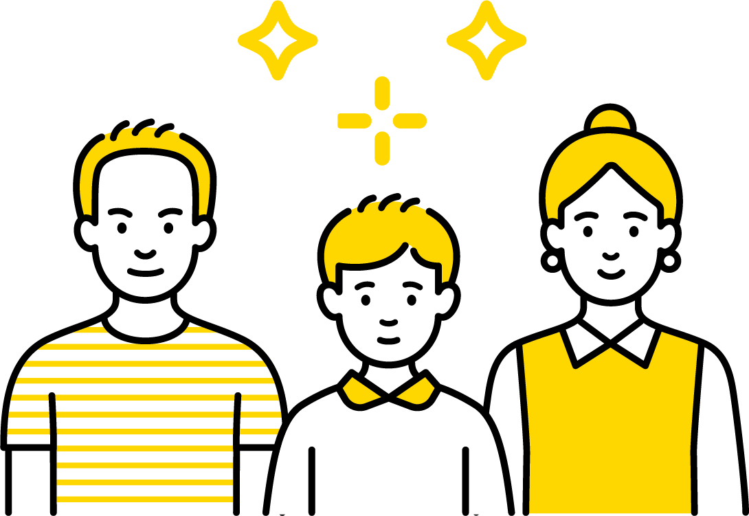 マイホームを購入した家族